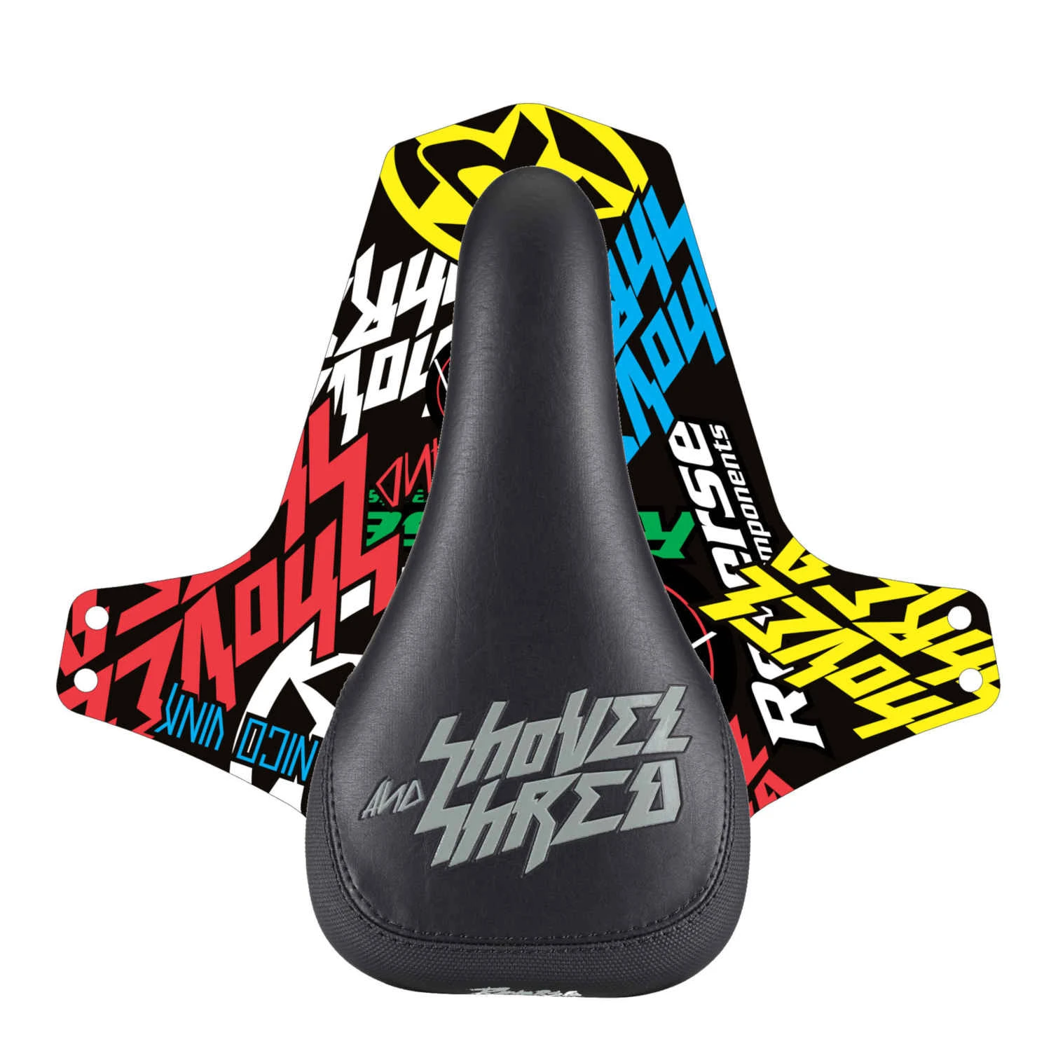 Reverse Shovel & Shred Zadel - Zwart/Grijs 1 Reverse Shovel & Shred Zadel - Zwart/Grijs