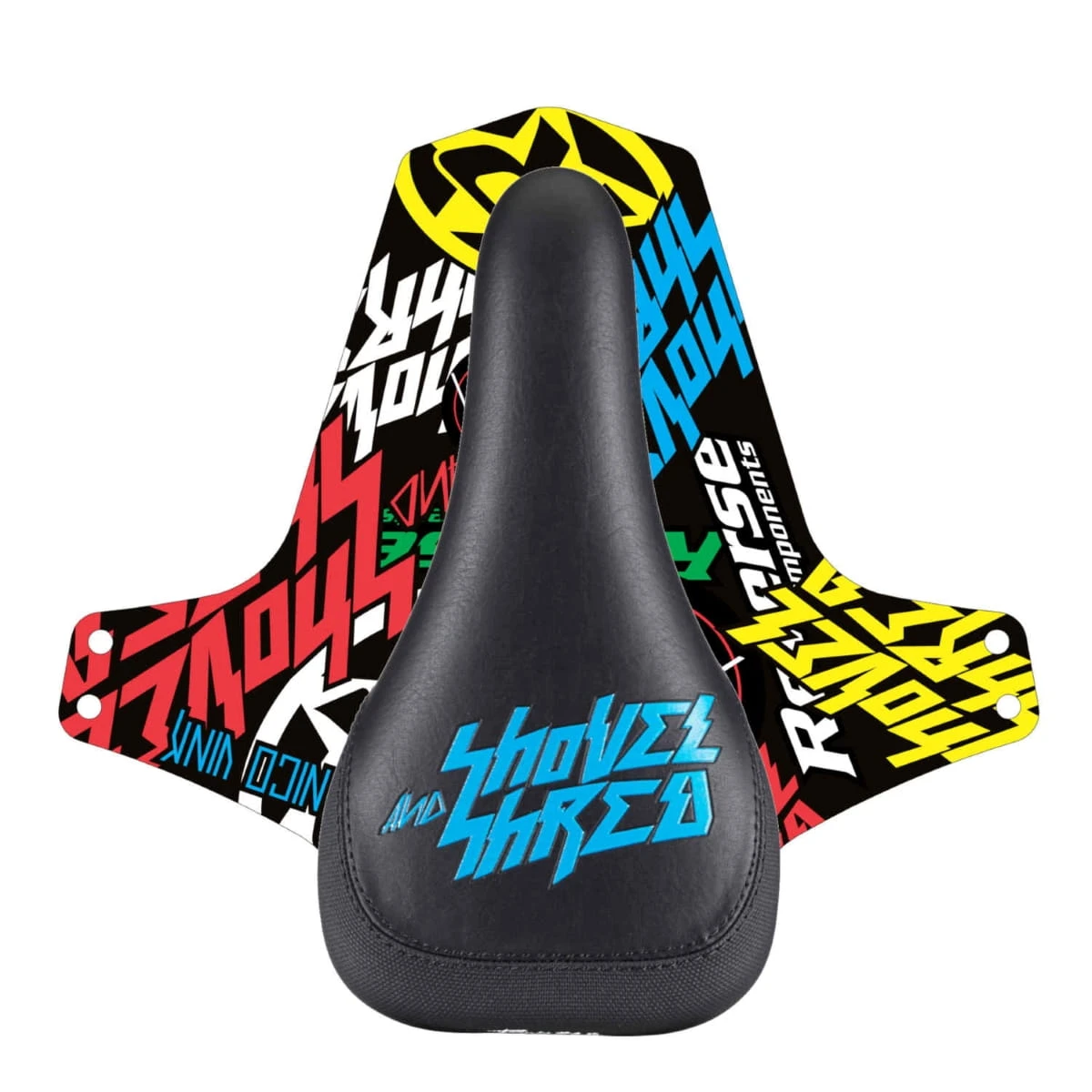 Reverse Shovel & Shred Zadel - Zwart/Lichtblauw 1 Reverse Shovel & Shred Zadel - Zwart/Lichtblauw