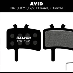 GALFER Standaard Remblok - Avid BB7, Juicy 3/5/7/Ultimate/Carbon