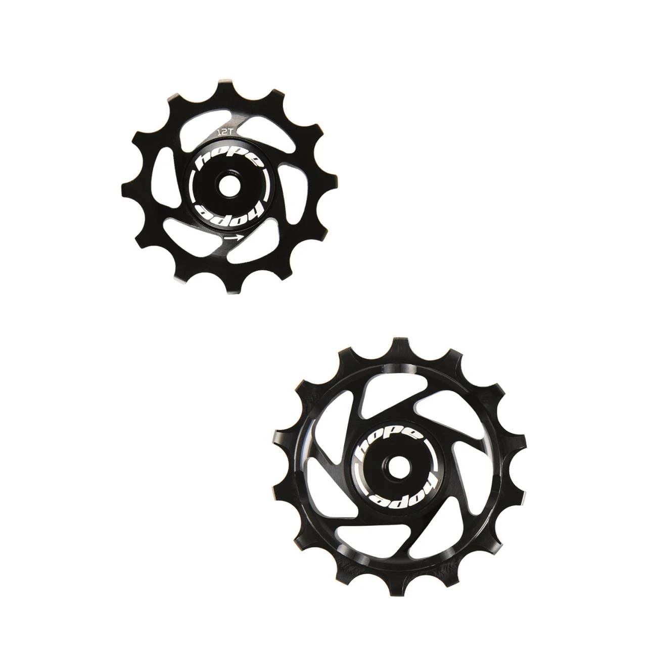HOPE Jockey Wheels Katrollen - 14Z / 12Z - Zwart 1 HOPE Jockey Wheels Katrollen - 14Z / 12Z - Zwart